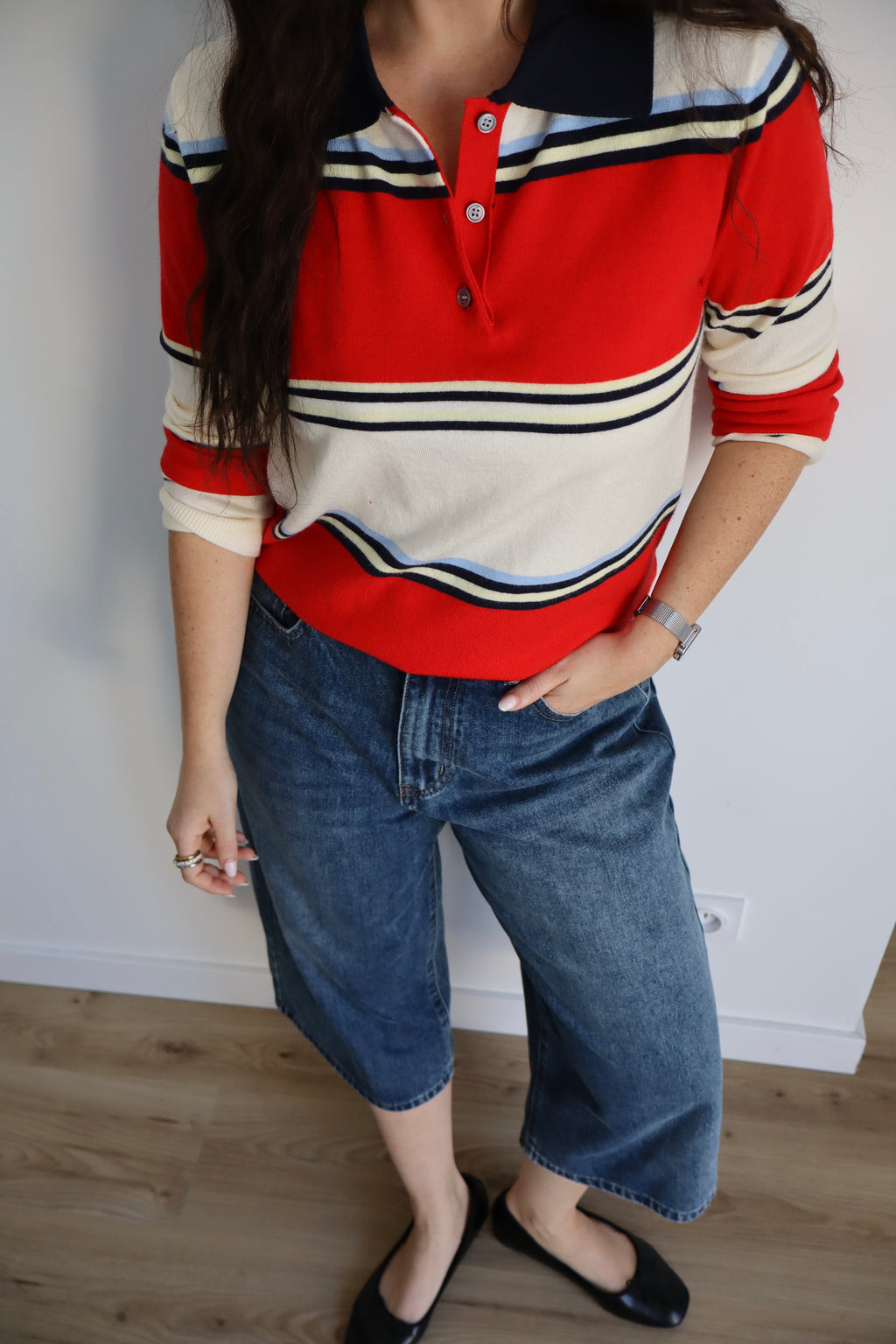PULL POLO SISSY ROUGE