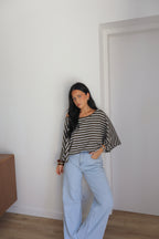 T-SHIRT EMY BLANC/KAKI