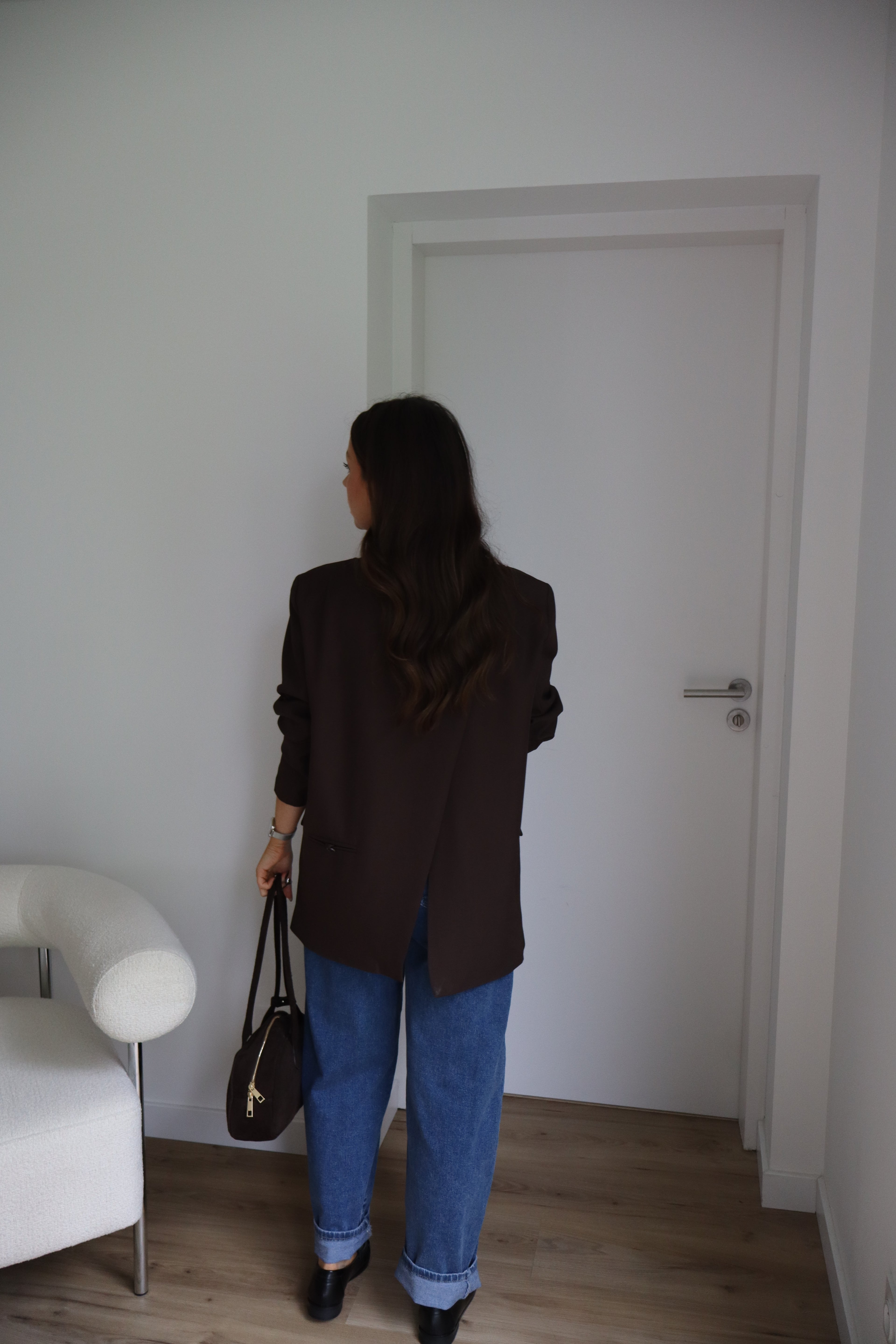 PRECOMMANDE - BLAZER MARRON FONCÉ TAO