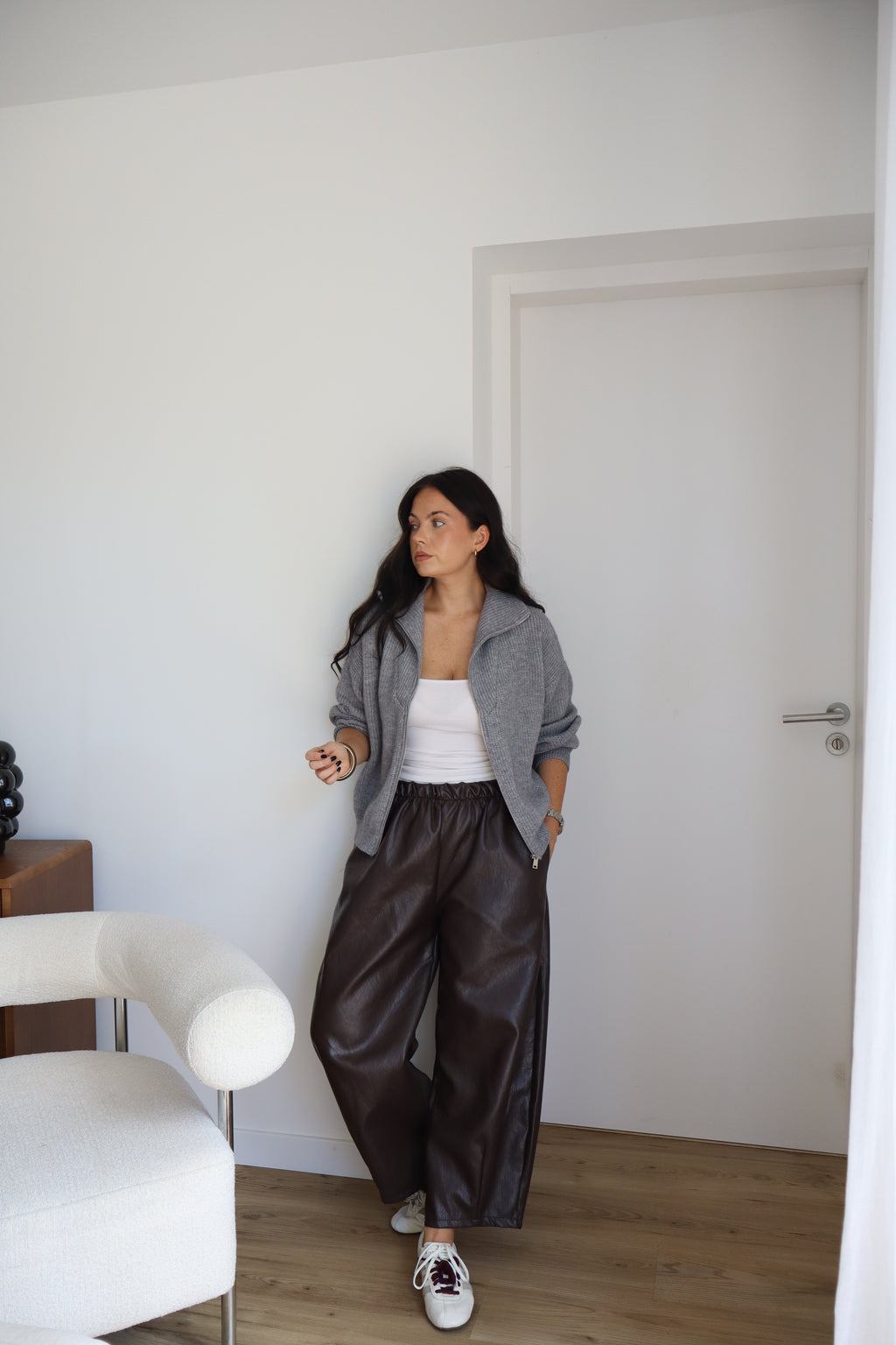 PANTALON SIMILI AZELIE CHOCO