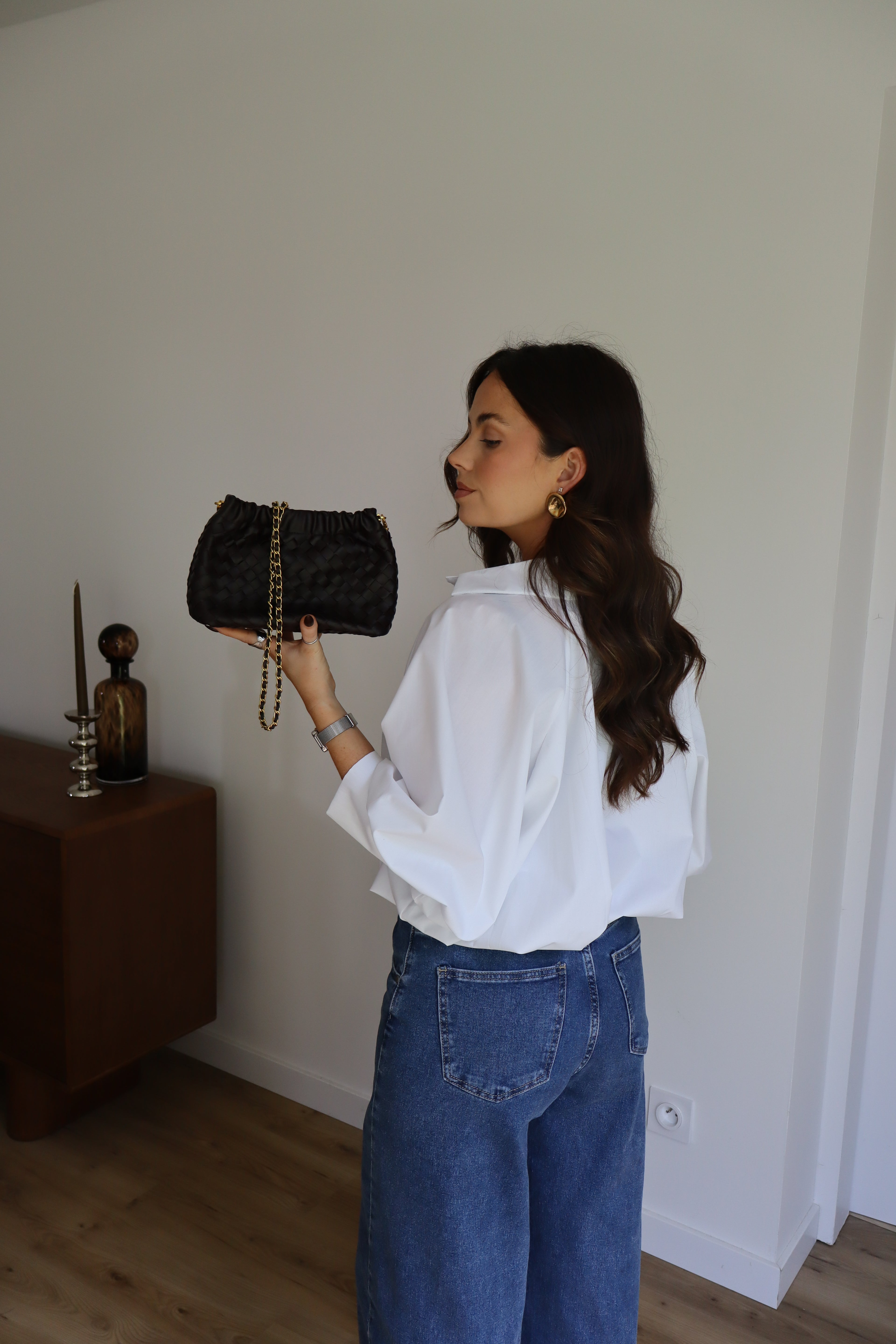 PETIT SAC TRESSÉ MARRON