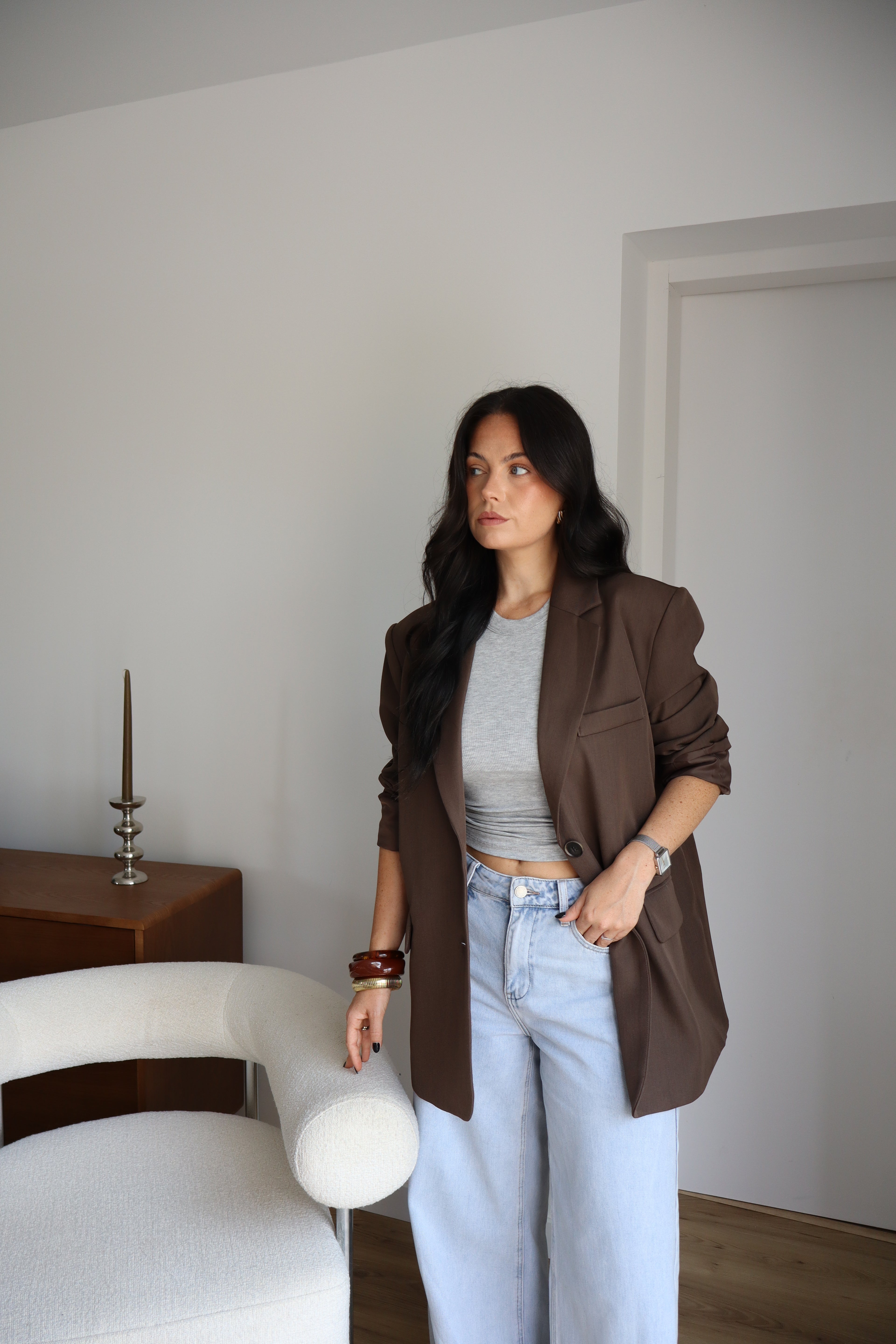 BLAZER MARRON CLAIR BLANDINE