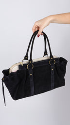 SAC SUEDE ZOÉ NOIR