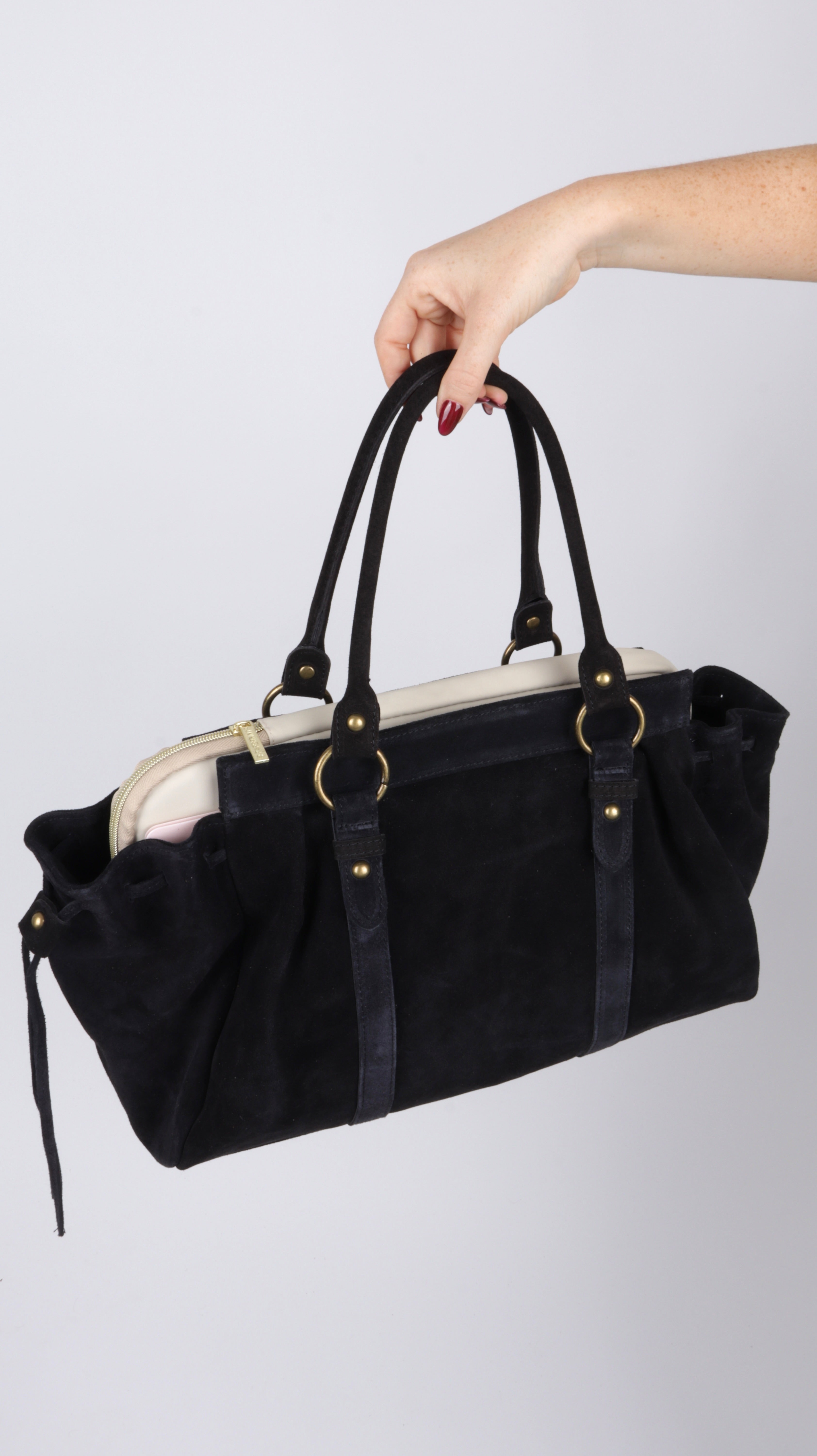 SAC SUEDE ZOÉ NOIR