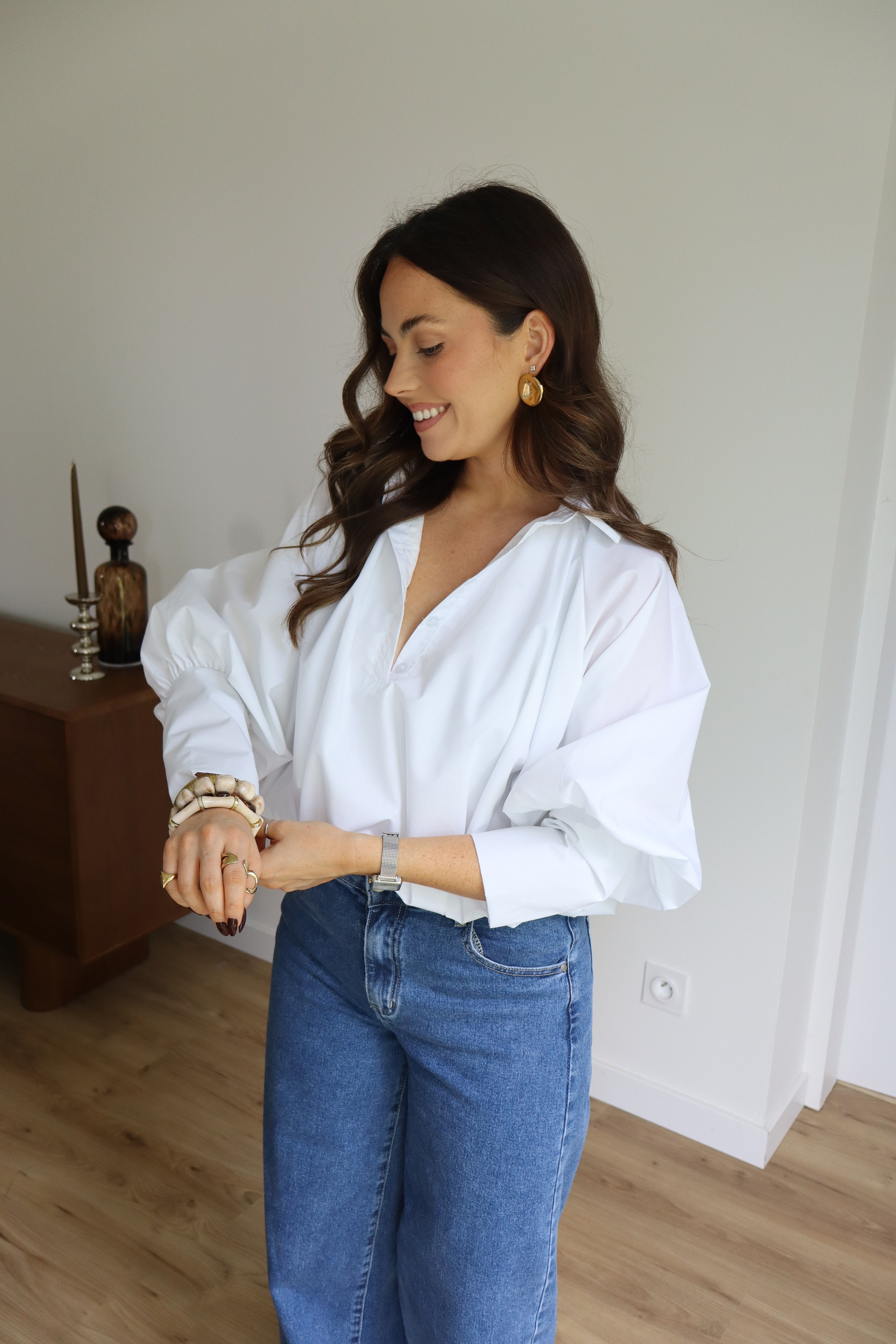 BLOUSE BOULE SARAH BLANCHE