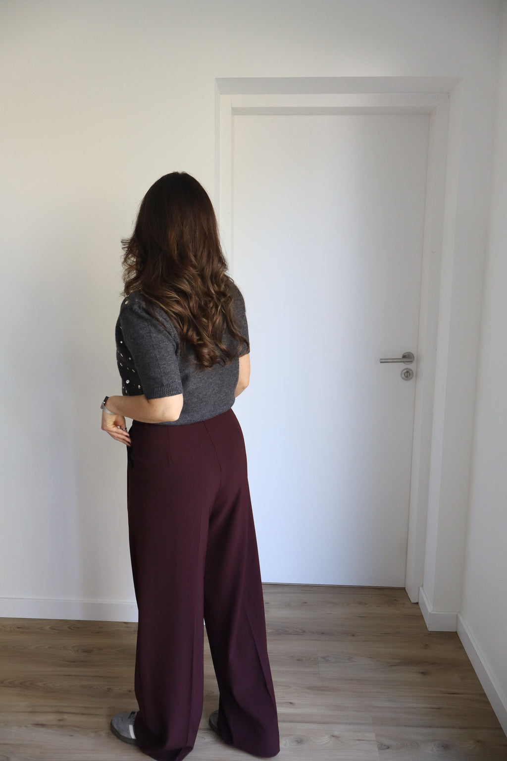 PANTALON DROIT BORDEAUX ROXANE