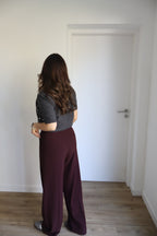 PANTALON DROIT BORDEAUX ROXANE