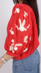 CHEMISE FLEURS TANIA CORAIL
