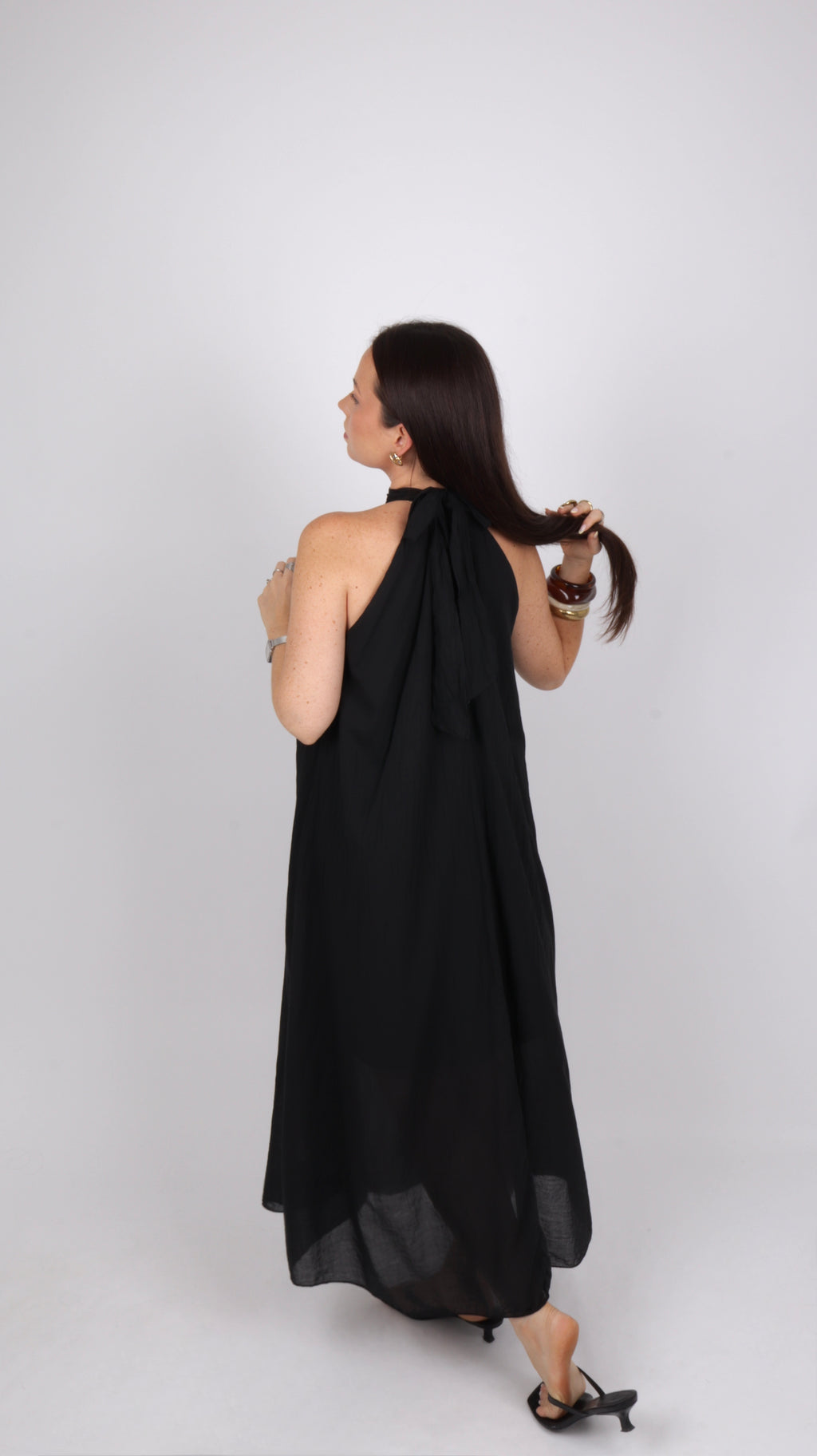 PRÉCOMMANDE - ROBE COL MONTANT LOUISE NOIRE