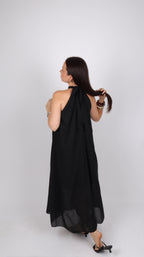 PRÉCOMMANDE - ROBE COL MONTANT LOUISE NOIRE