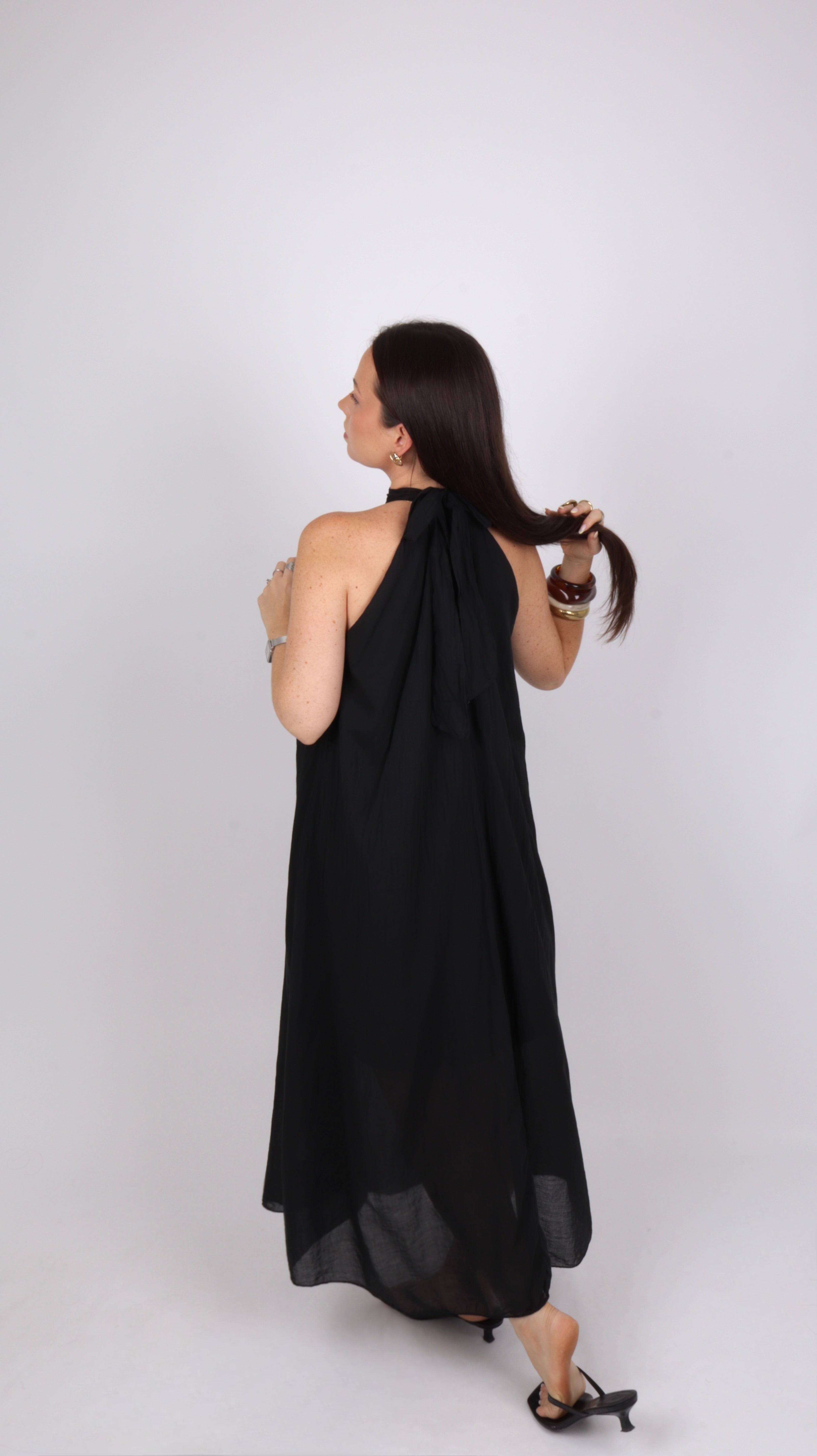 PRÉCOMMANDE - ROBE COL MONTANT LOUISE NOIRE