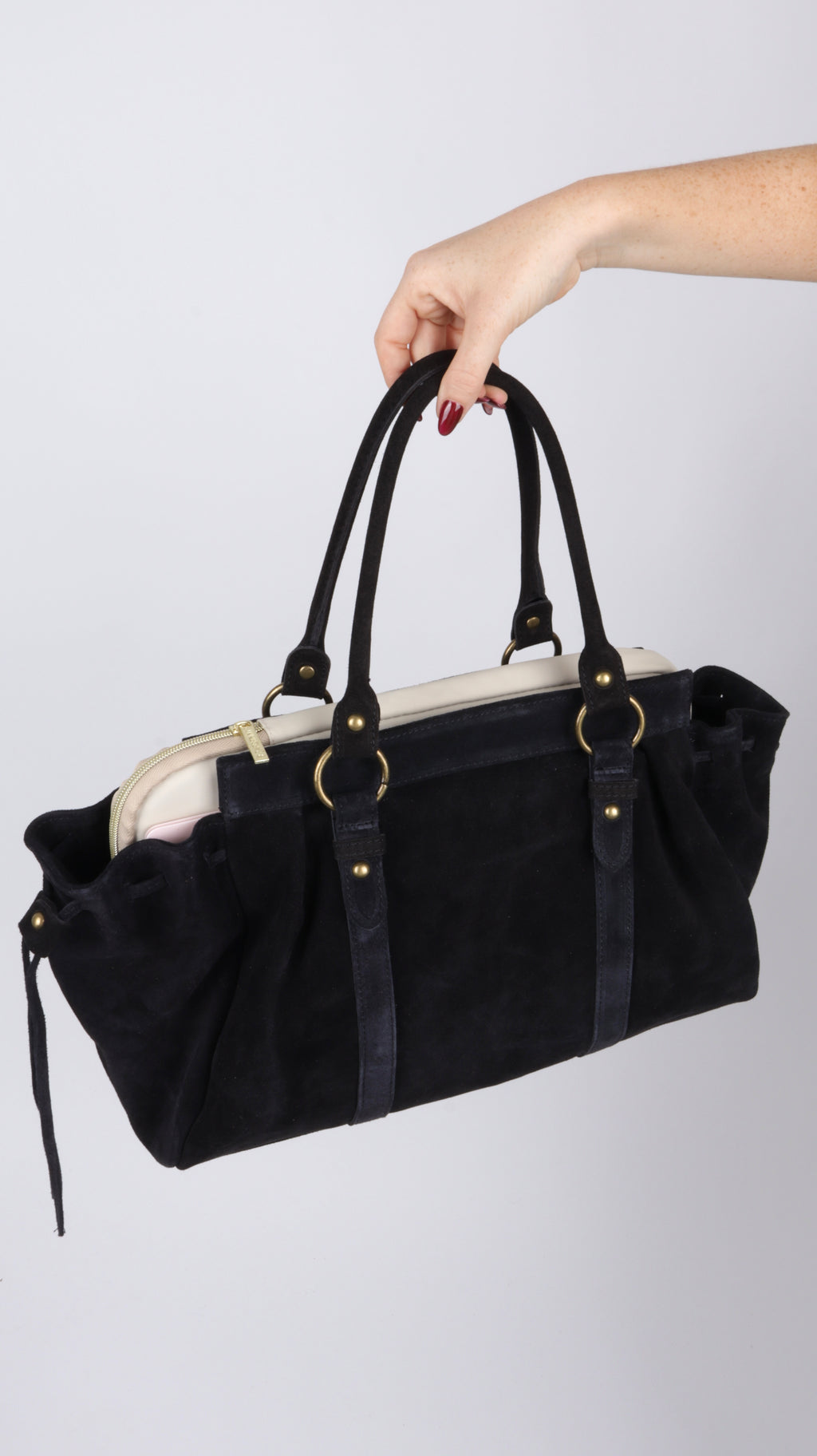 SAC SUEDE LOUNA NOIR