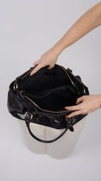 SAC CUIR LOUNA NOIR
