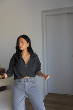 PULL ZIPPÉ GAB GRIS