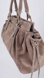 SAC SUEDE ZOÉ TAUPE