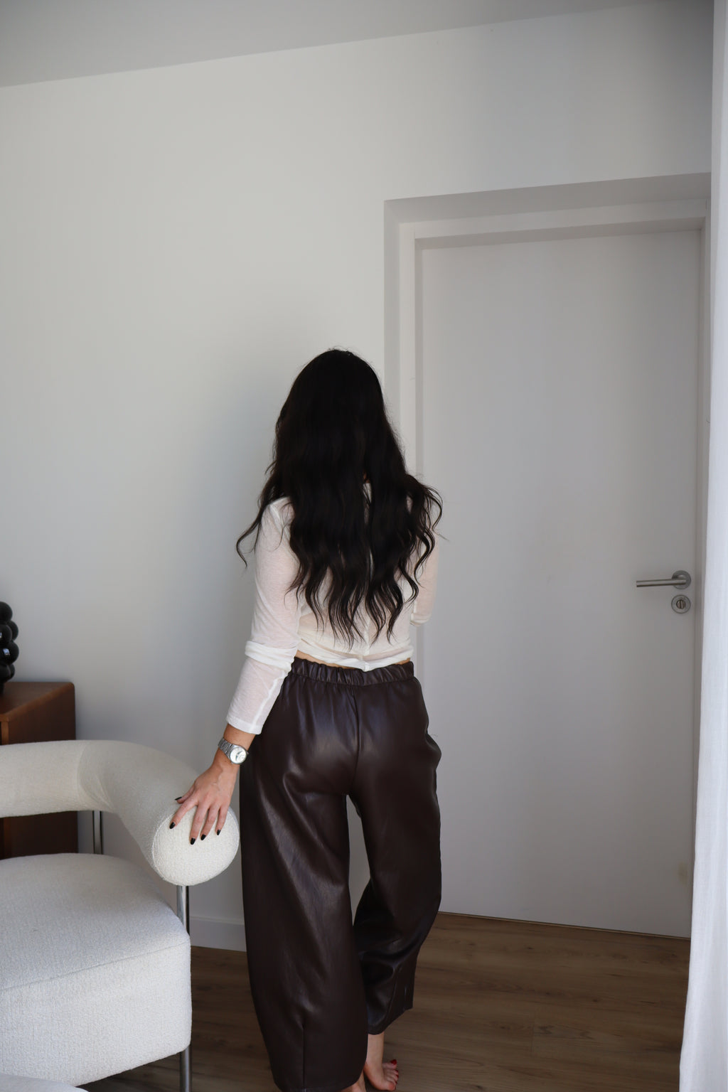 PANTALON SIMILI AZELIE CHOCO