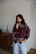 GILET BANDANA BORDEAUX