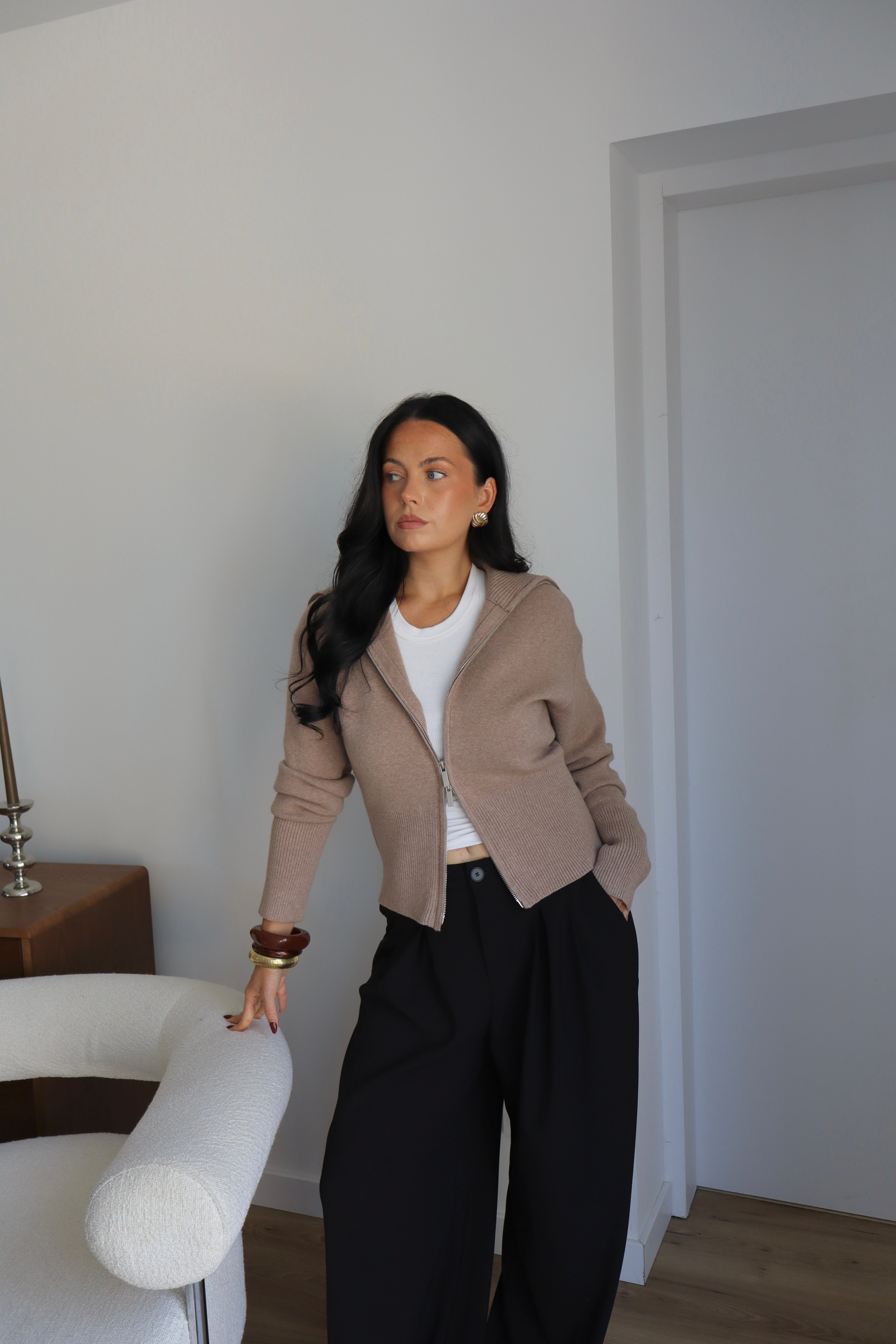 GILET ZIPPÉ SOLEA BEIGE