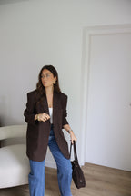 BLAZER MARRON FONCÉ TAO