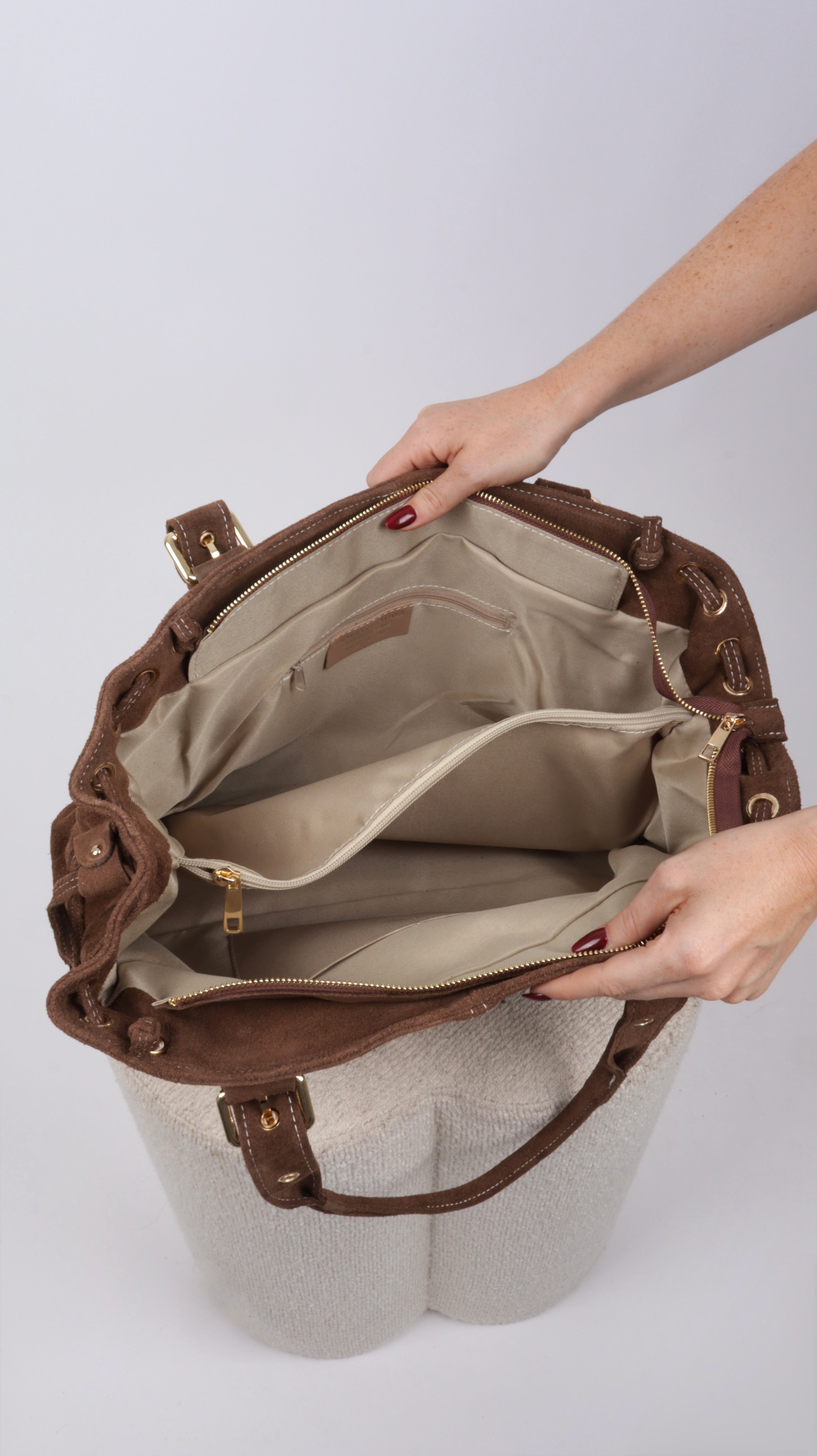 SAC SUEDE LISA COGNAC