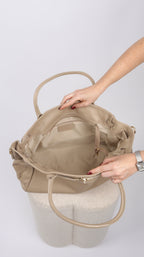 SAC CUIR ELSA TAUPE