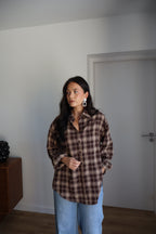 CHEMISE CARREAUX LANA MARRON