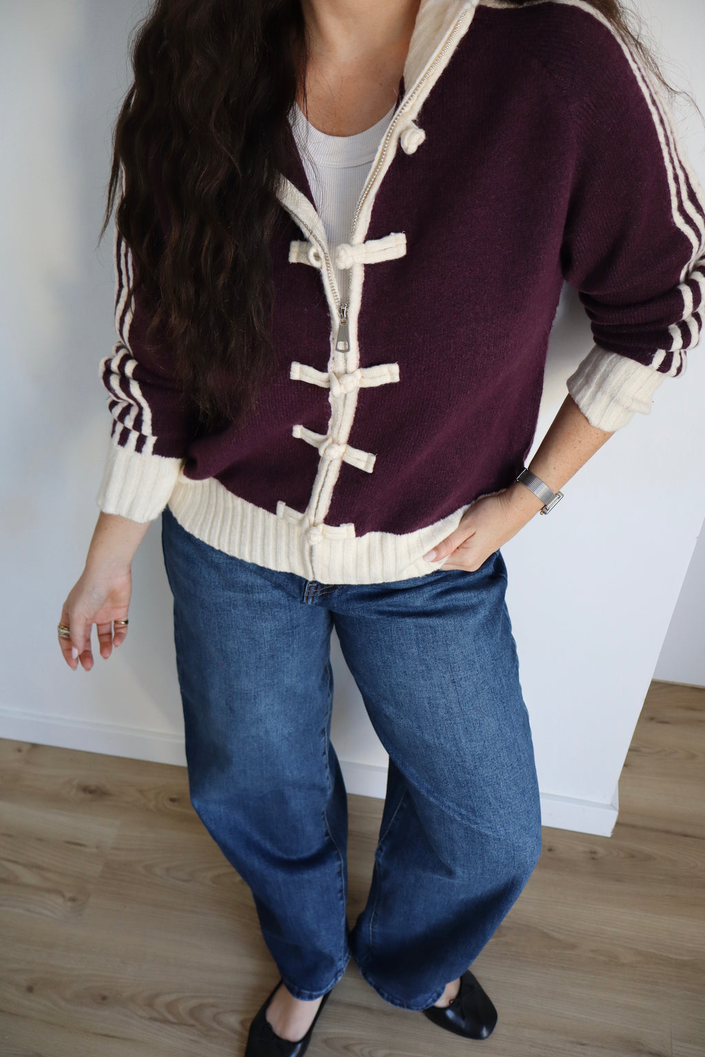 GILET ZIPPÉ ALBA PRUNE