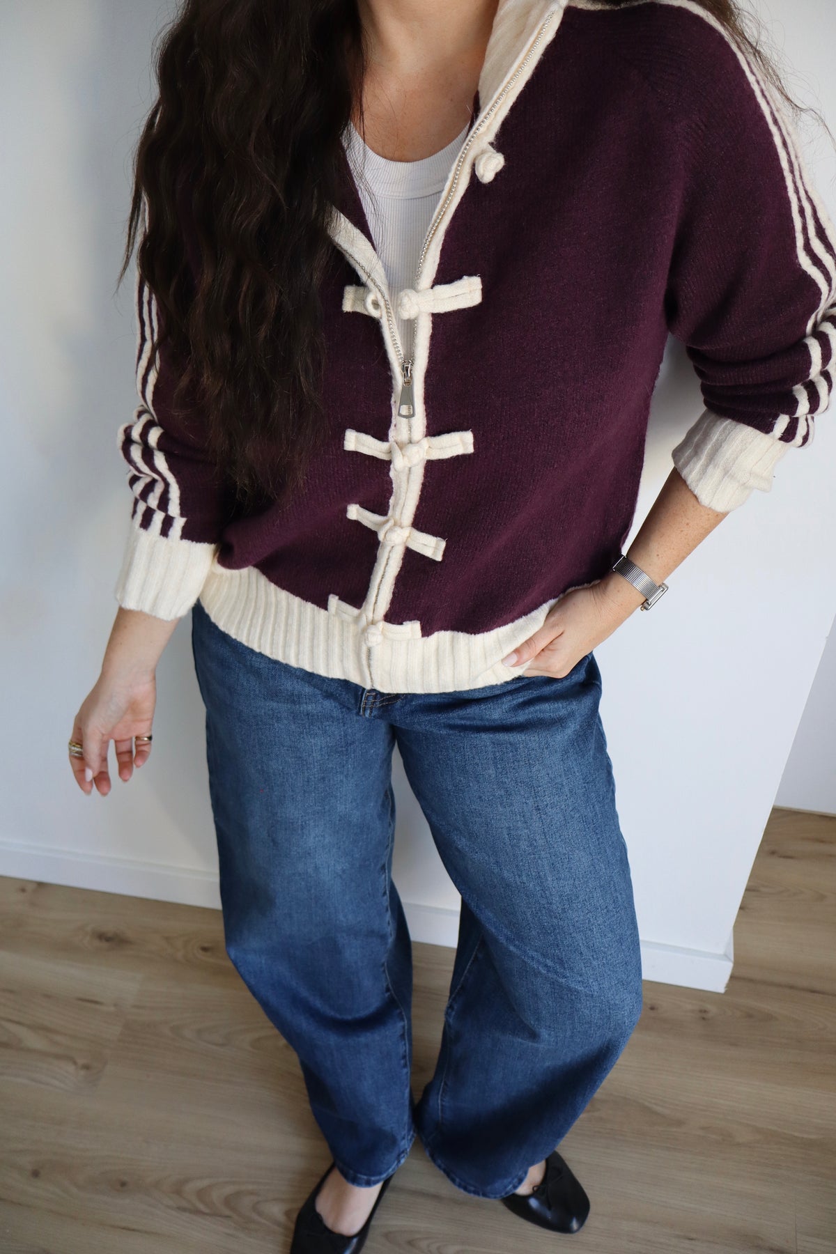 GILET ZIPPÉ ALBA PRUNE