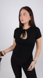 TOP GOUTTE HANNA NOIR