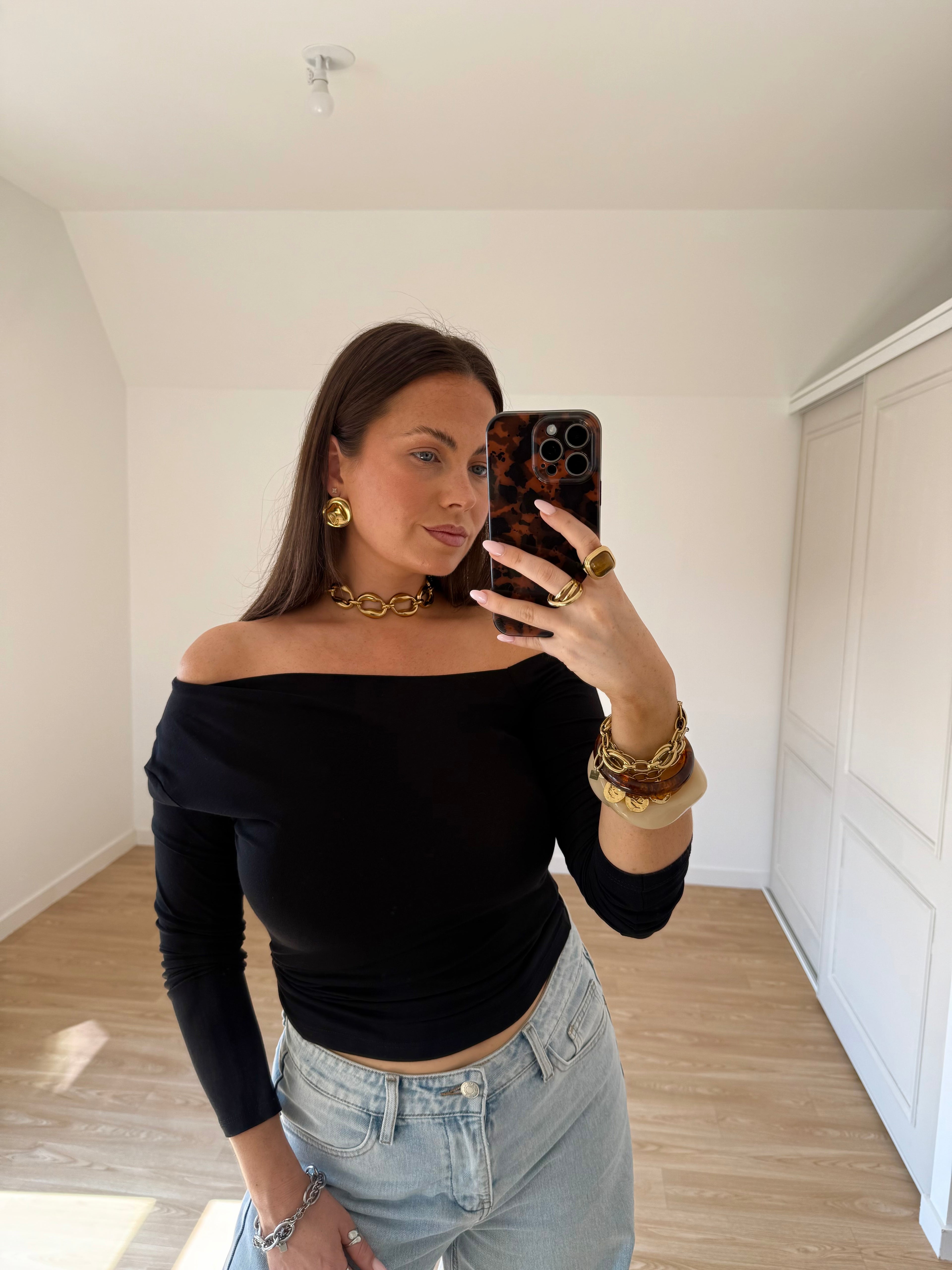 TOP ASYMÉTRIQUE NOIR