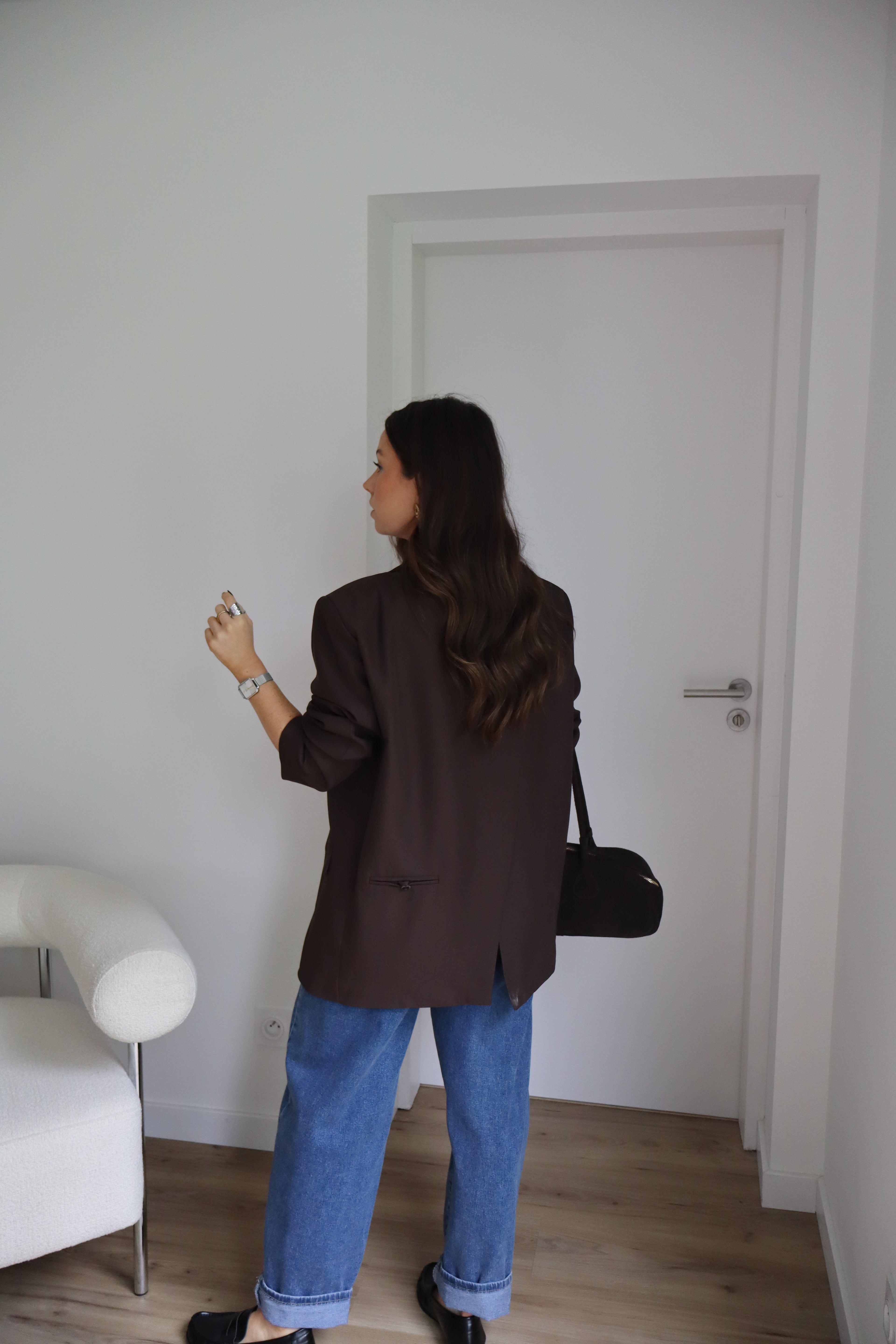 PRECOMMANDE - BLAZER MARRON FONCÉ TAO