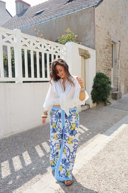 PANTALON FLUIDE CITRON