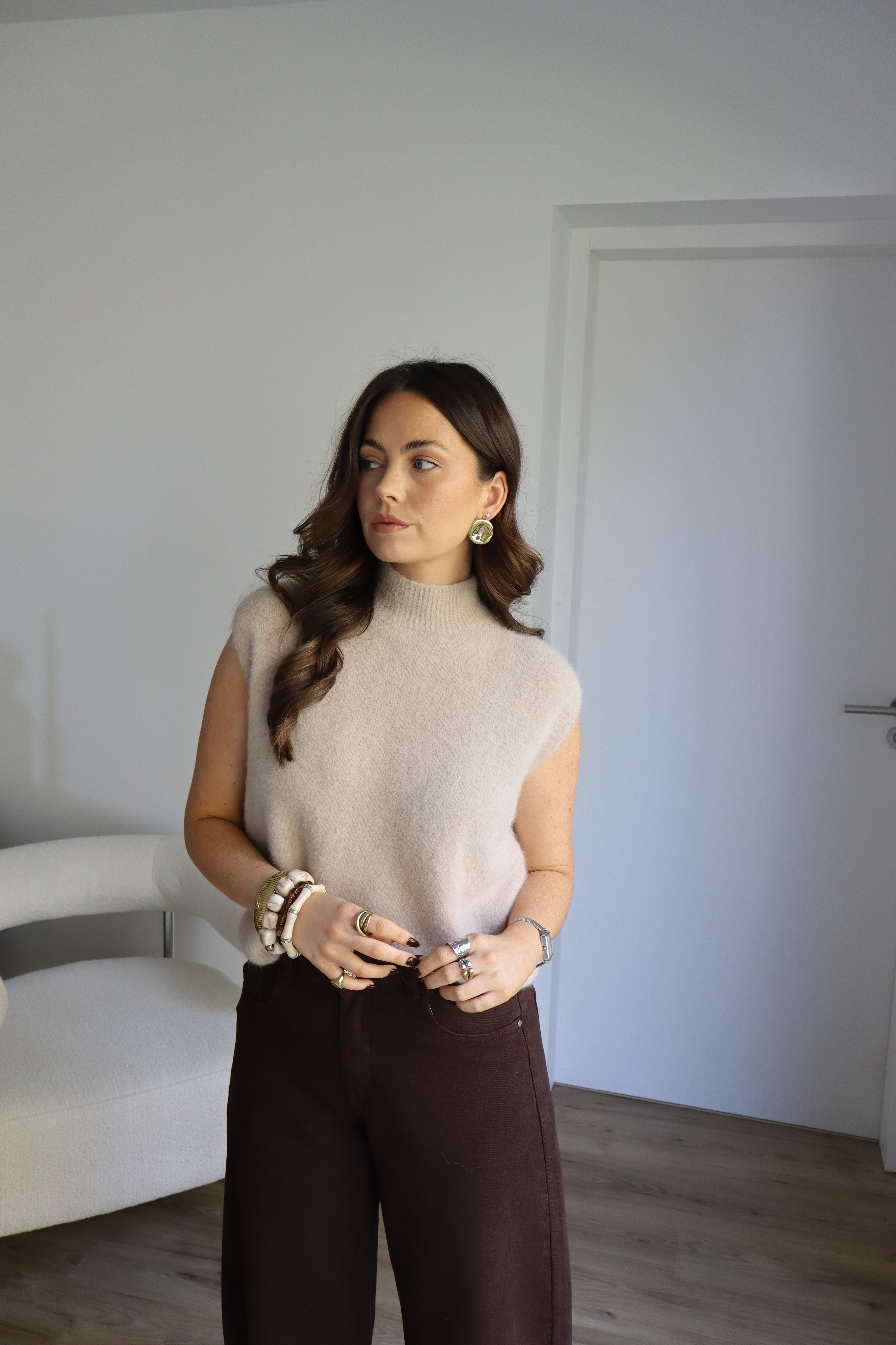 PULL BEIGE NINON