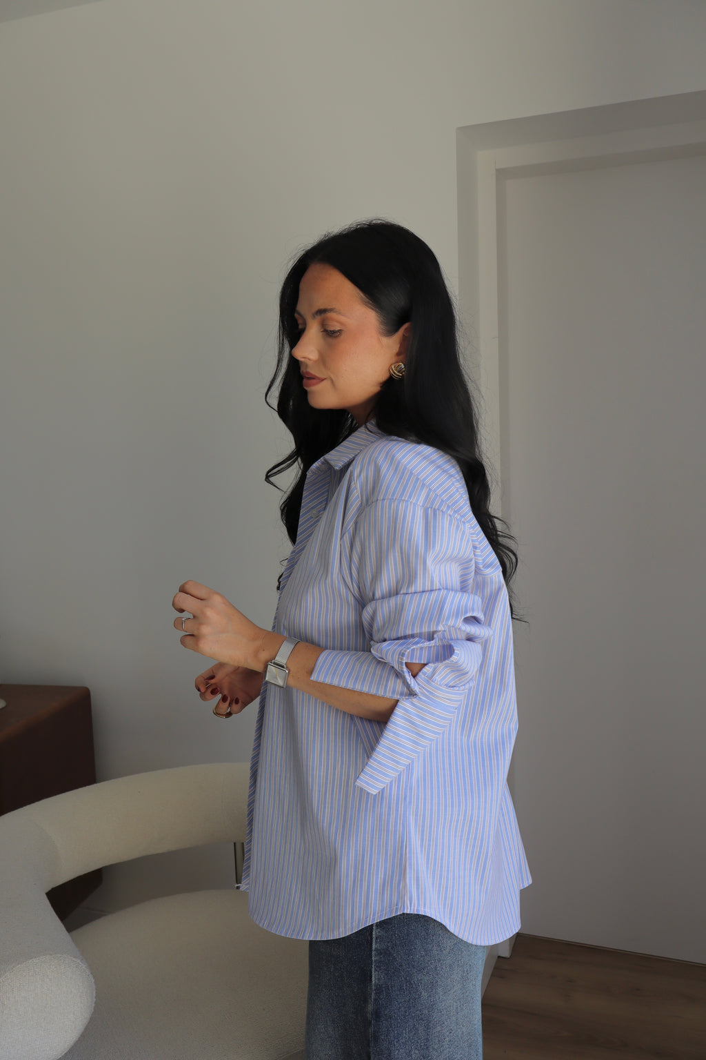 CHEMISE RAYÉE YSÉ BLEU