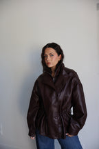 VESTE SIMILI LOUNA BORDEAUX