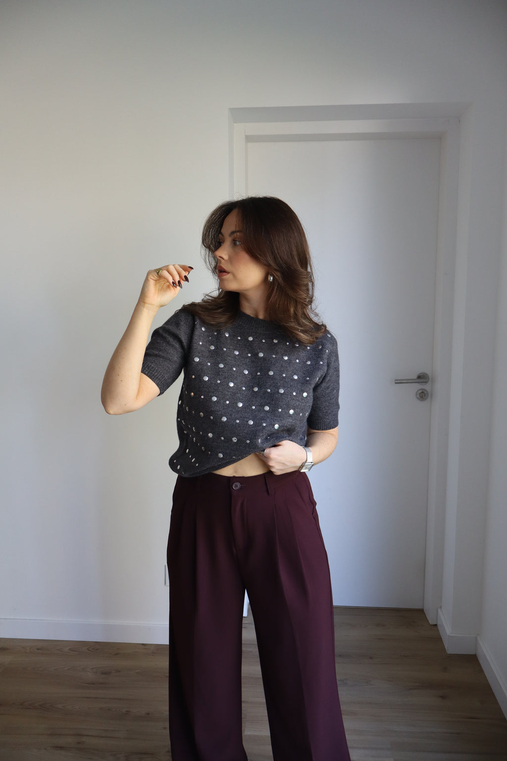 PANTALON BORDEAUX ROXANE