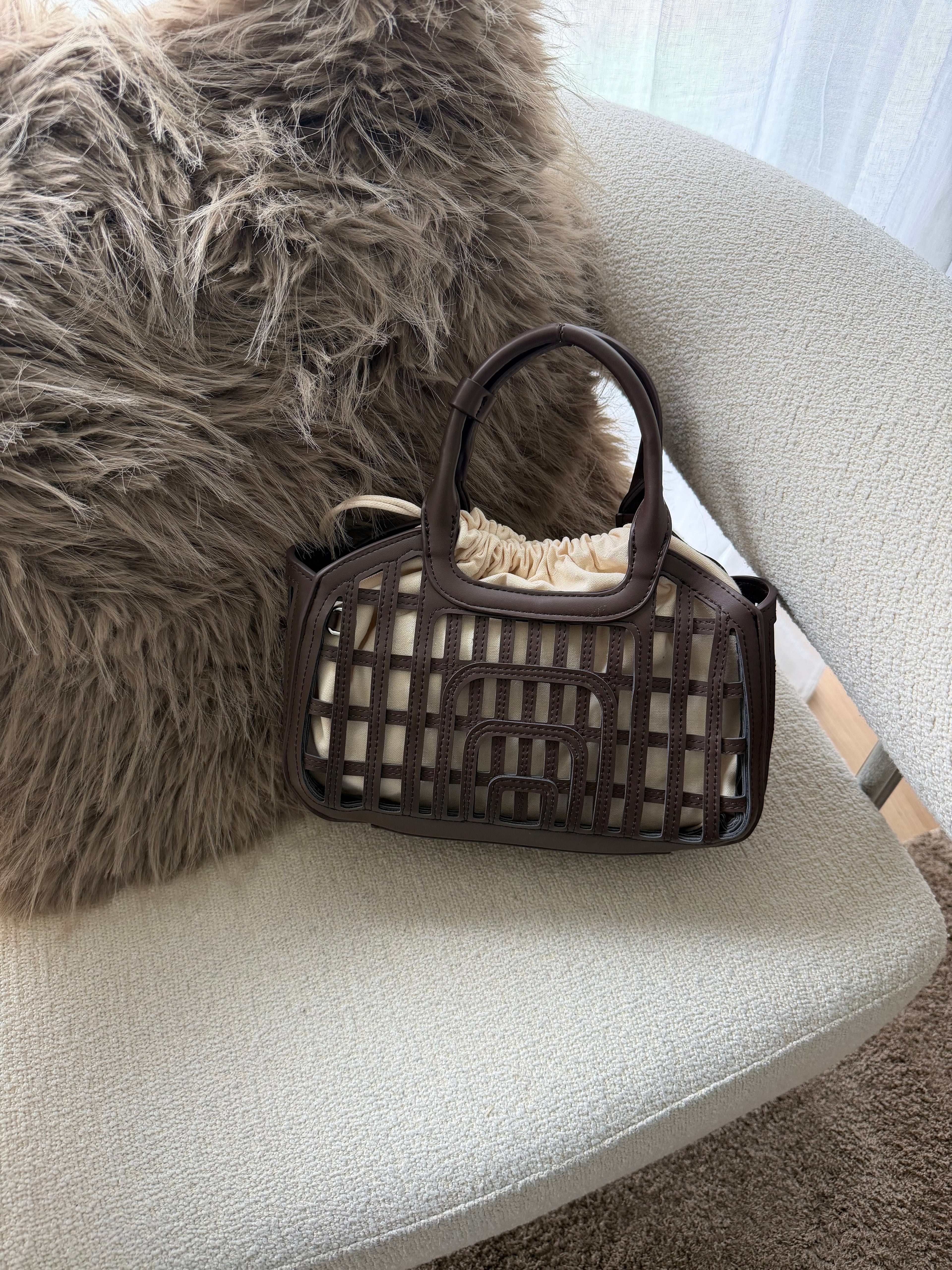 SAC PANIER PAOLA MARRON