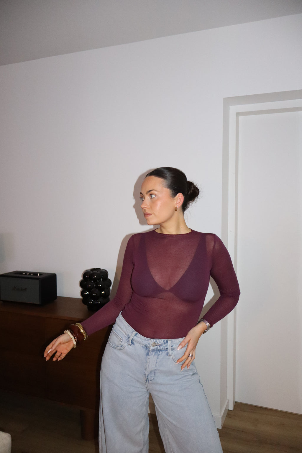 TOP CACHEMIRE BORDEAUX