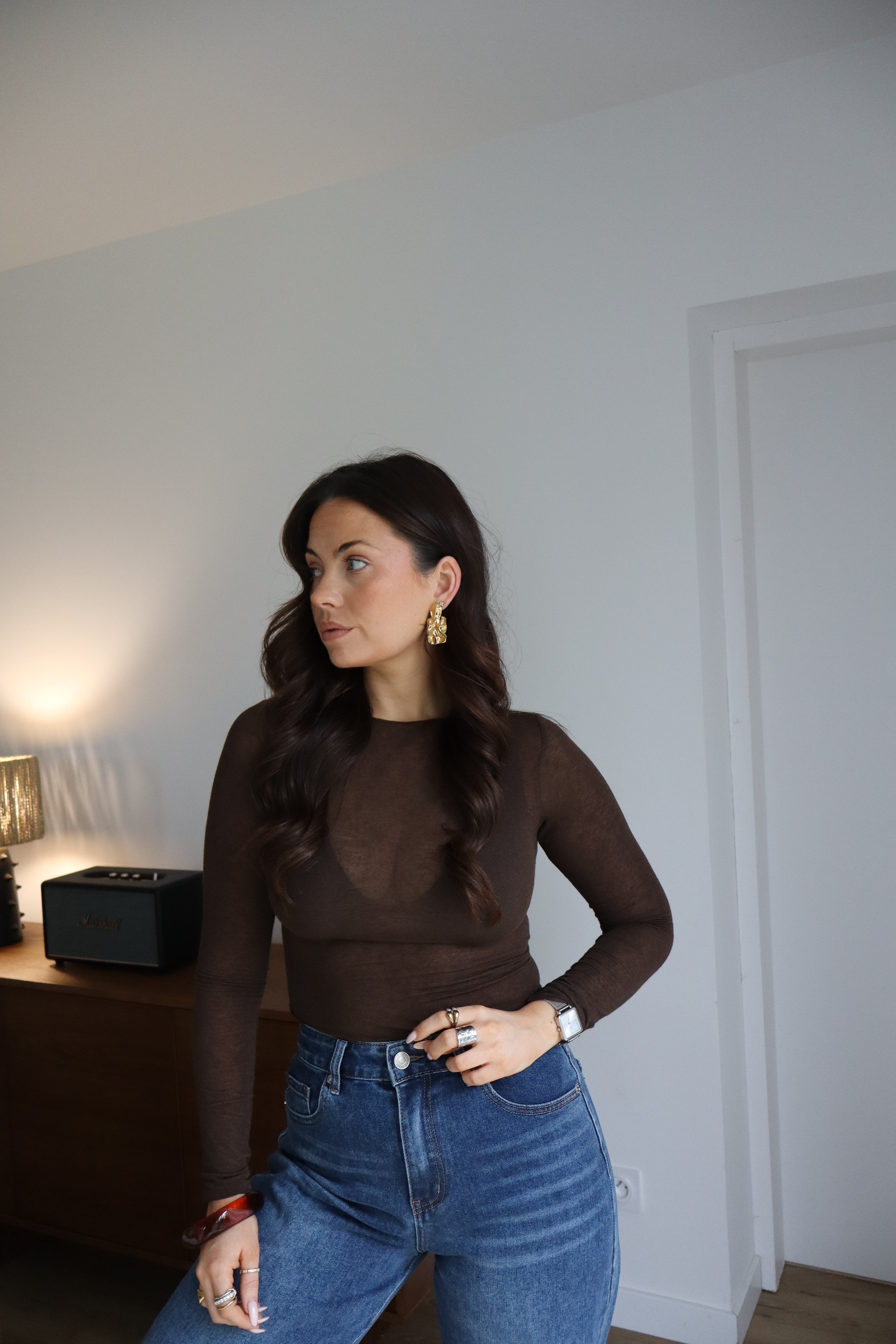 TOP CACHEMIRE MARRON