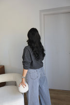 PULL ZIPPÉ GAB GRIS