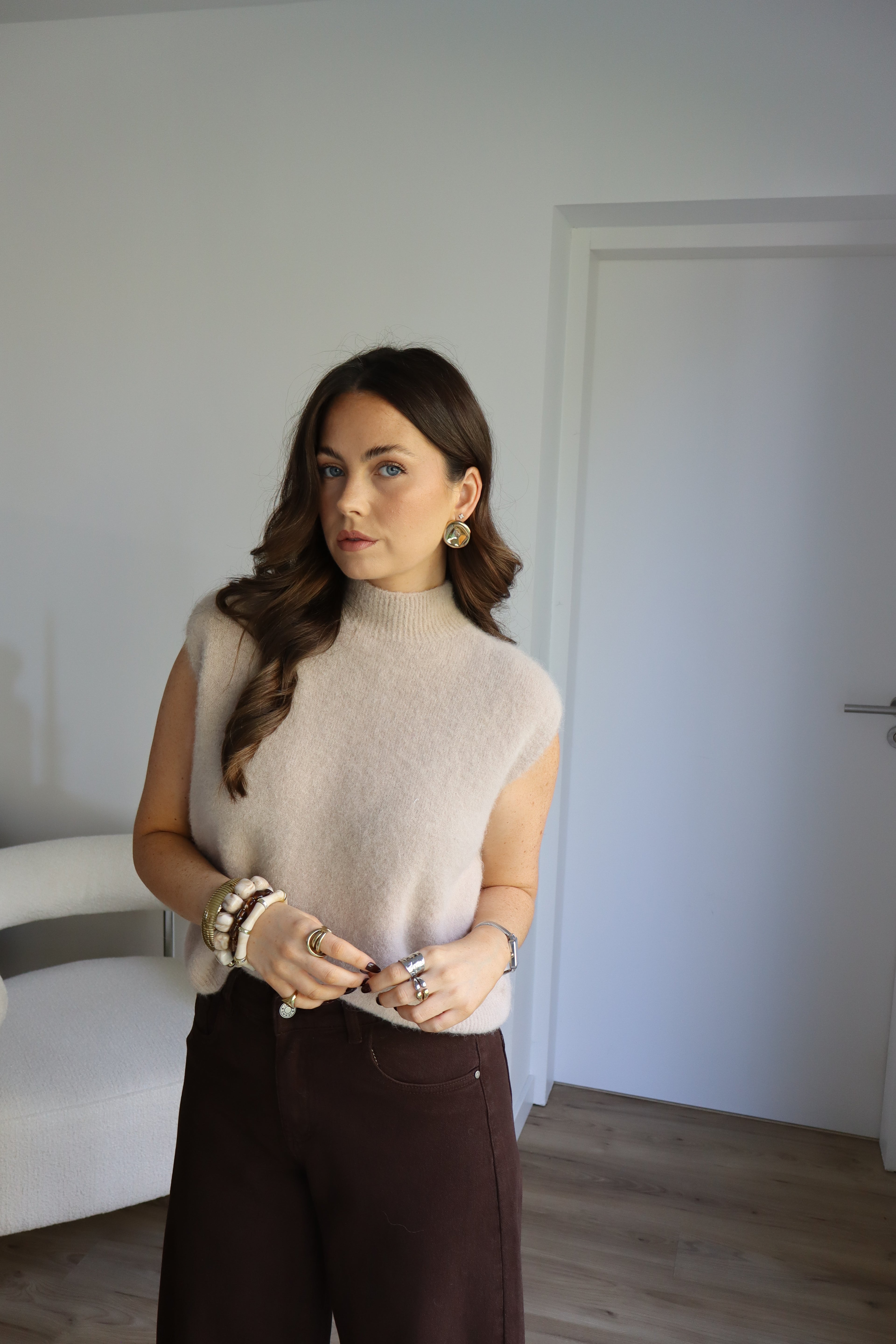 PULL BEIGE NINON