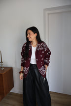 GILET BANDANA BORDEAUX