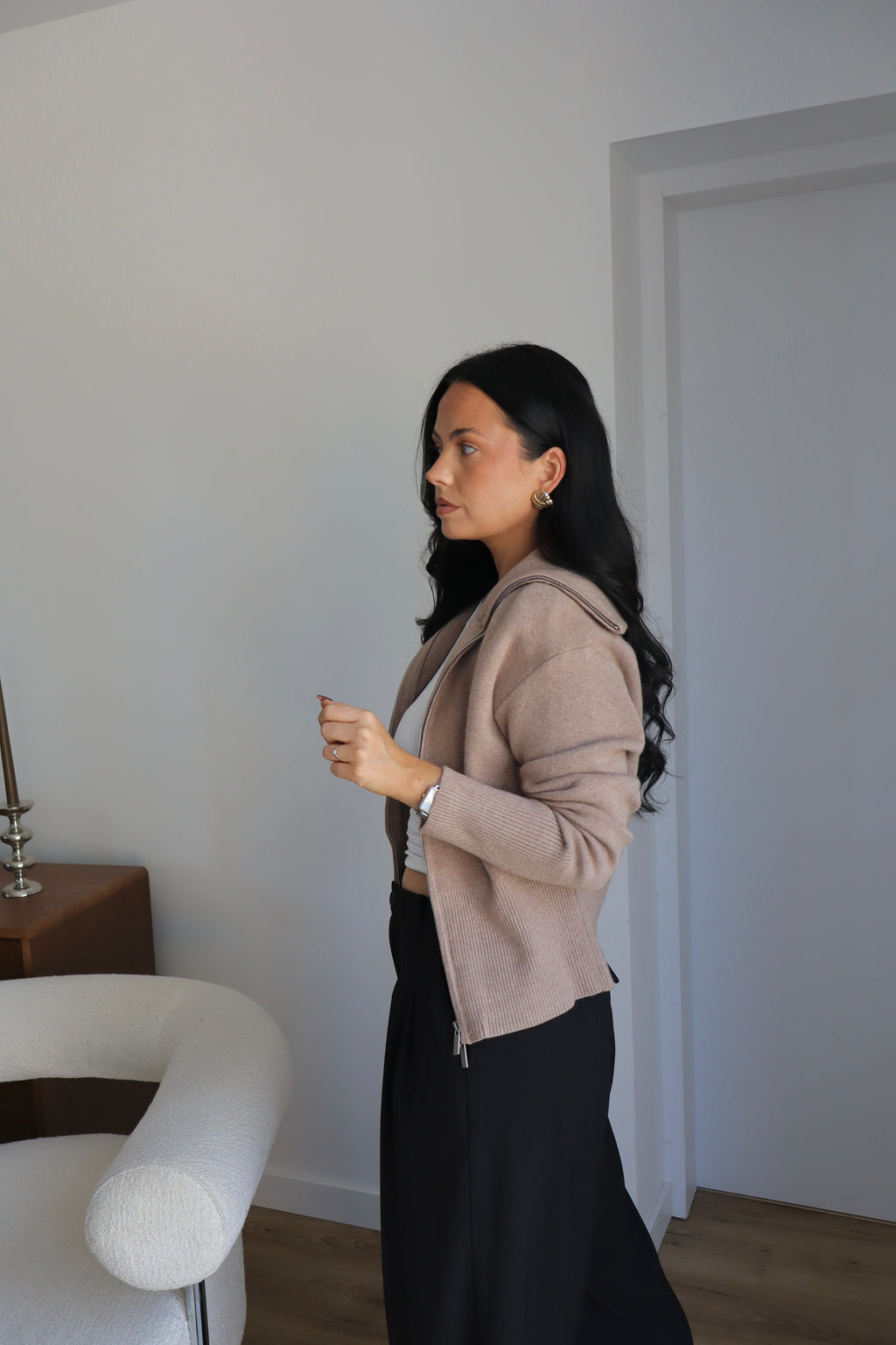 GILET ZIPPÉ SOLEA BEIGE
