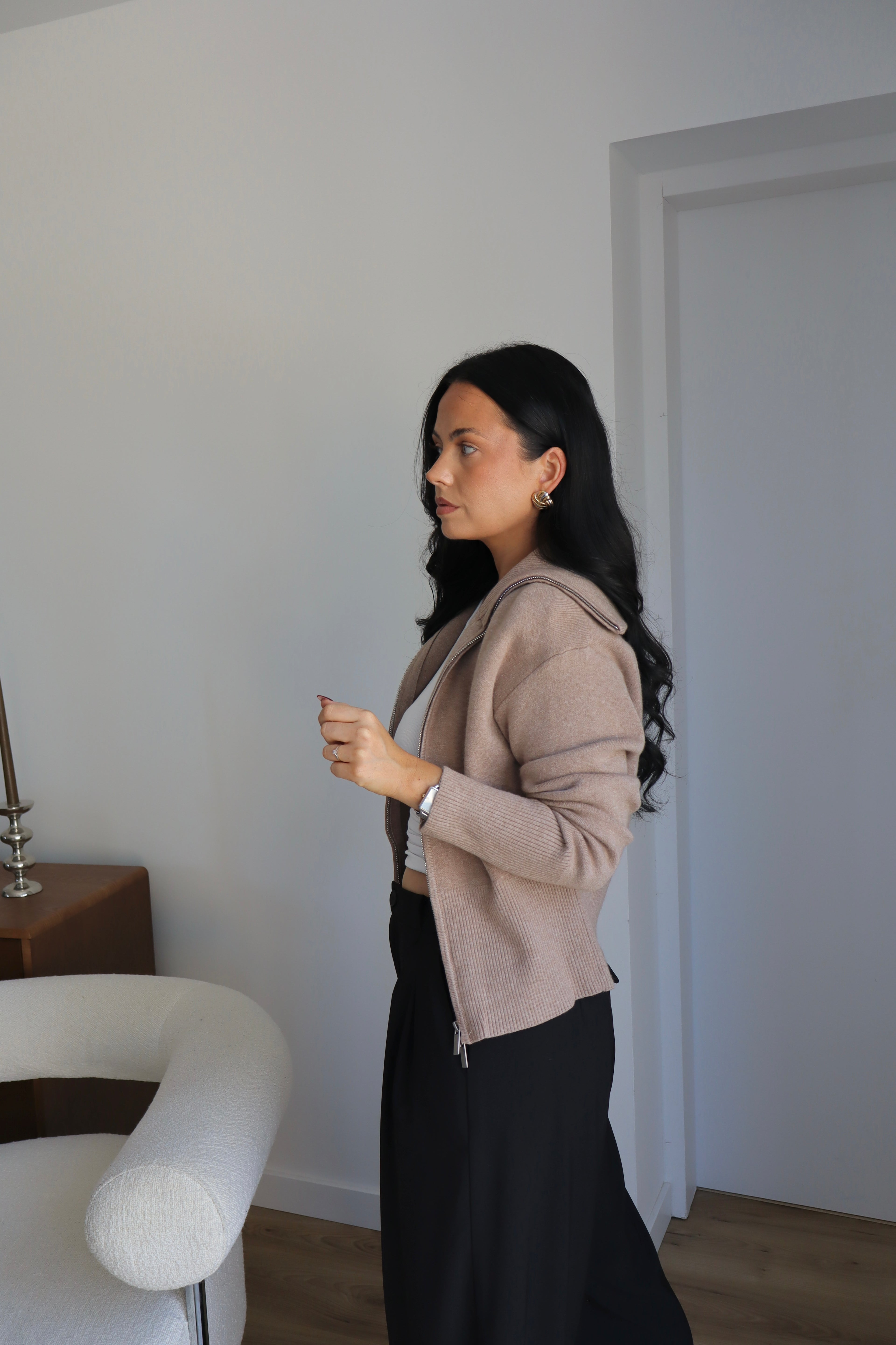 GILET ZIPPÉ SOLEA BEIGE