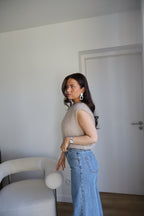 PULL SANS MANCHE ROMY BEIGE