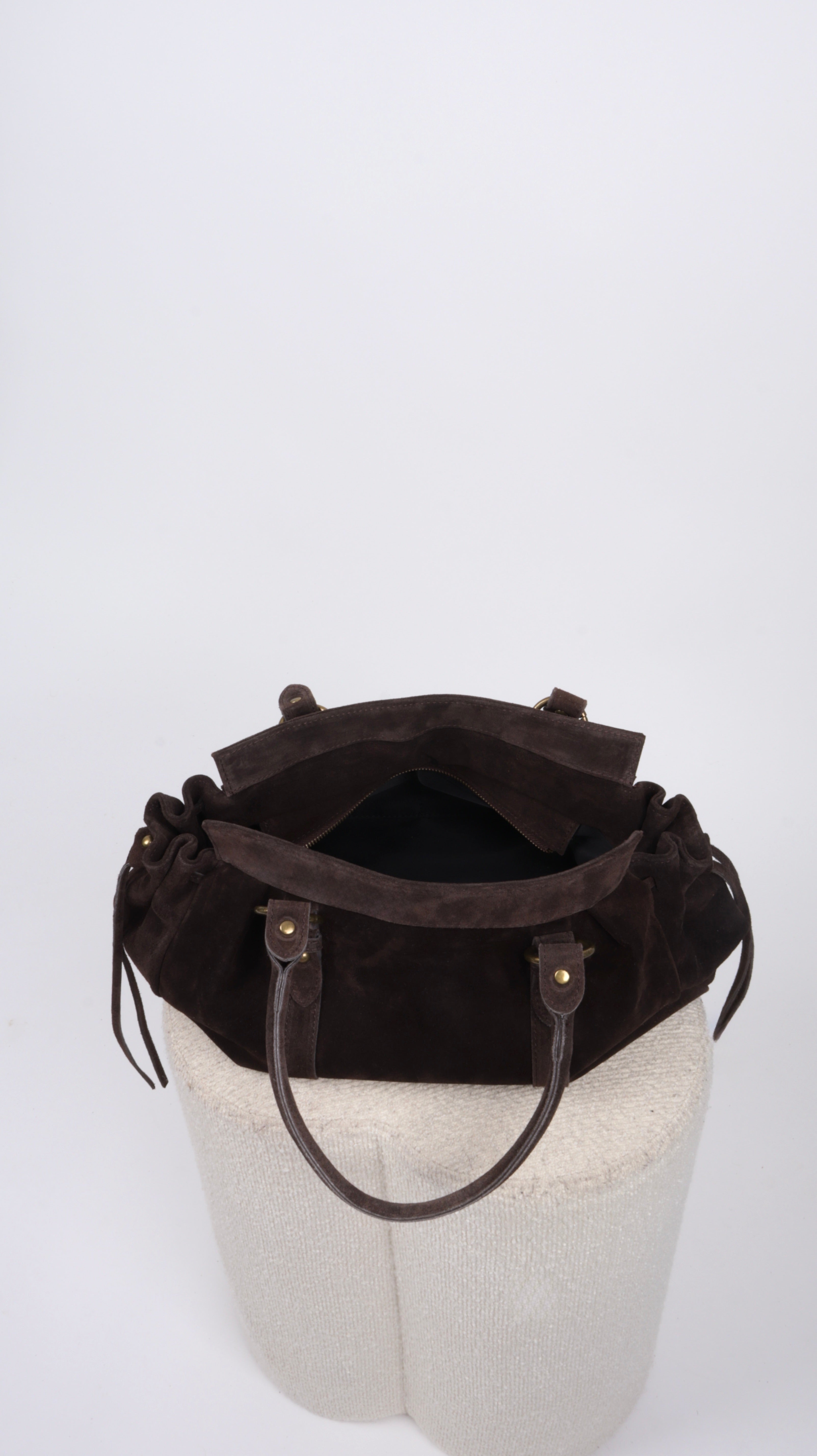 SAC SUEDE ZOÉ MARRON