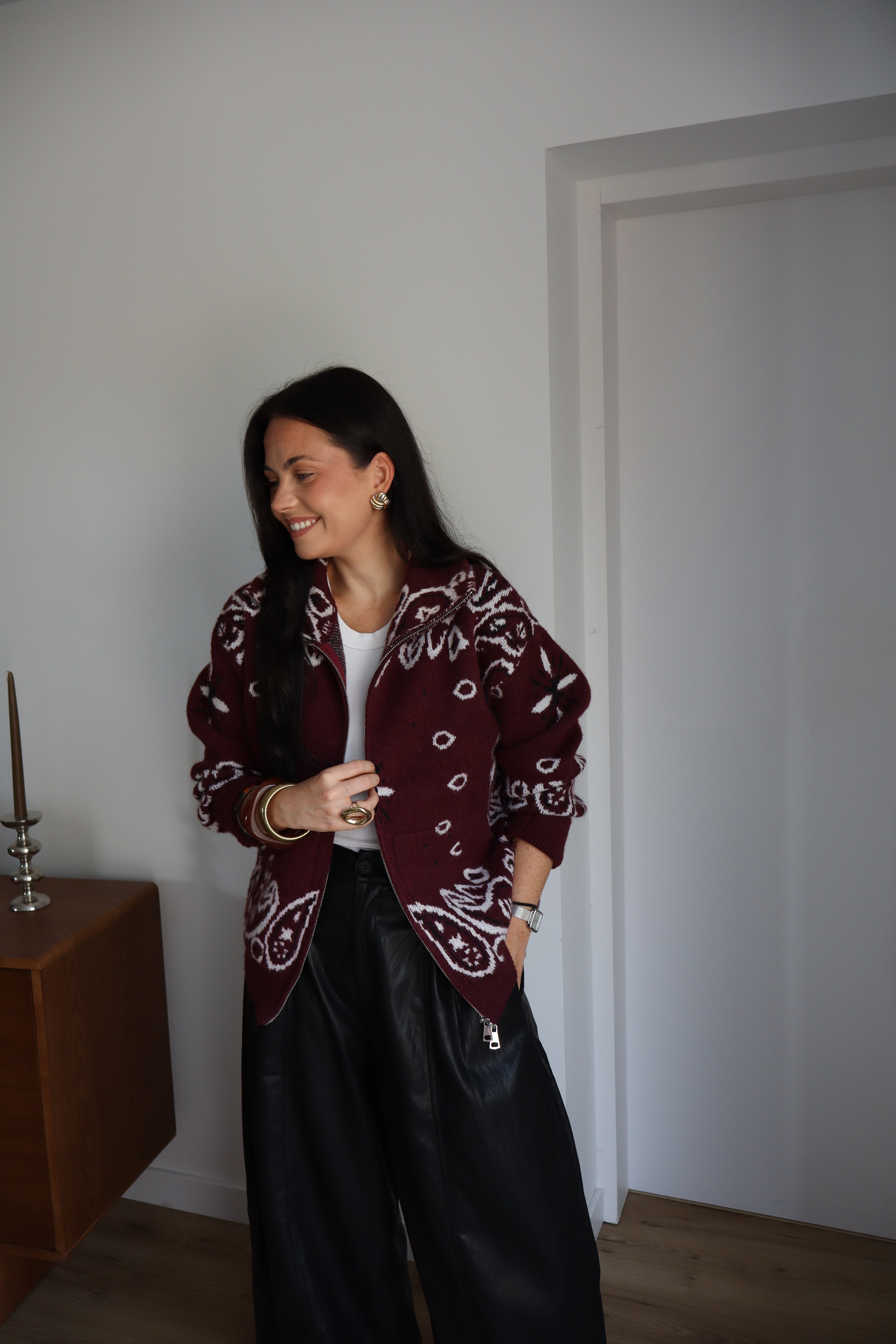 GILET BANDANA BORDEAUX