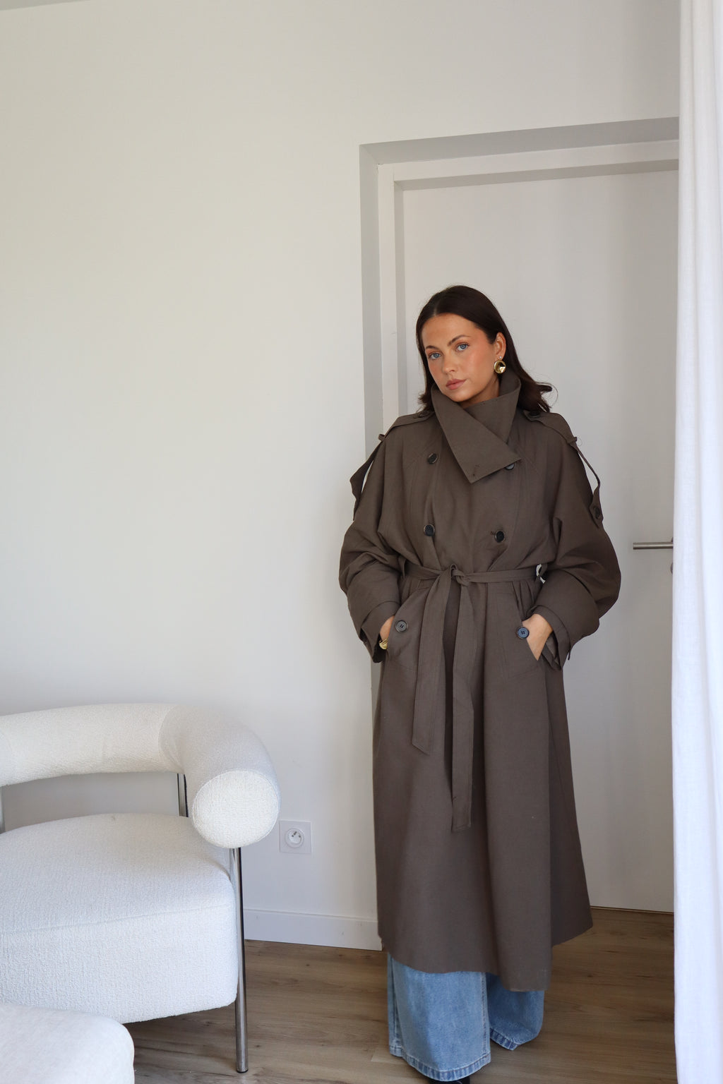 TRENCH LONG KAKI BASILE