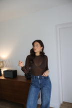 TOP CACHEMIRE MARRON