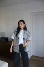 GILET BANDANA OLIVIA GRIS